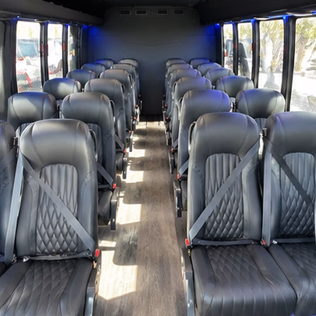 santa maria 25 passenger minibus inside