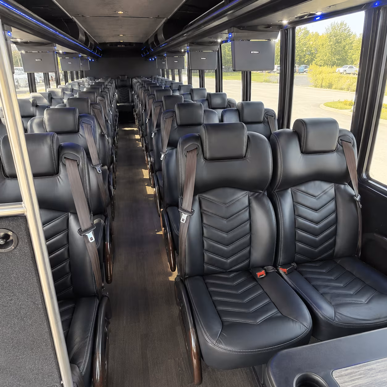 santa maria 28 passenger minibus interior