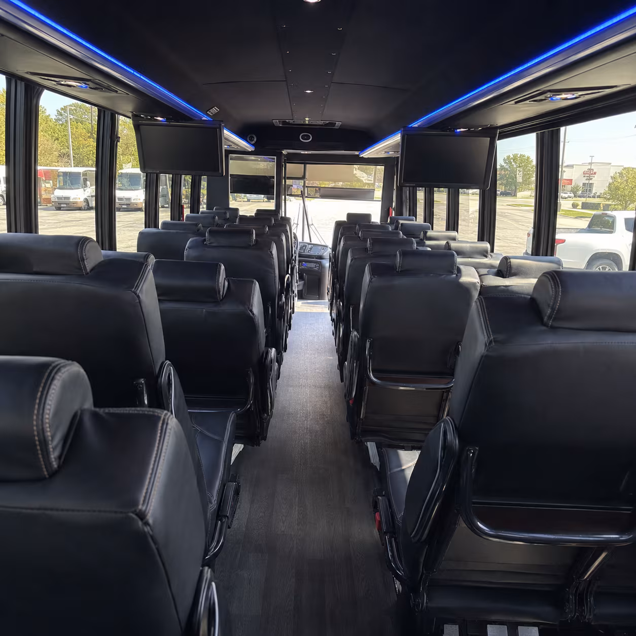 santa maria 30 passenger minibus interior