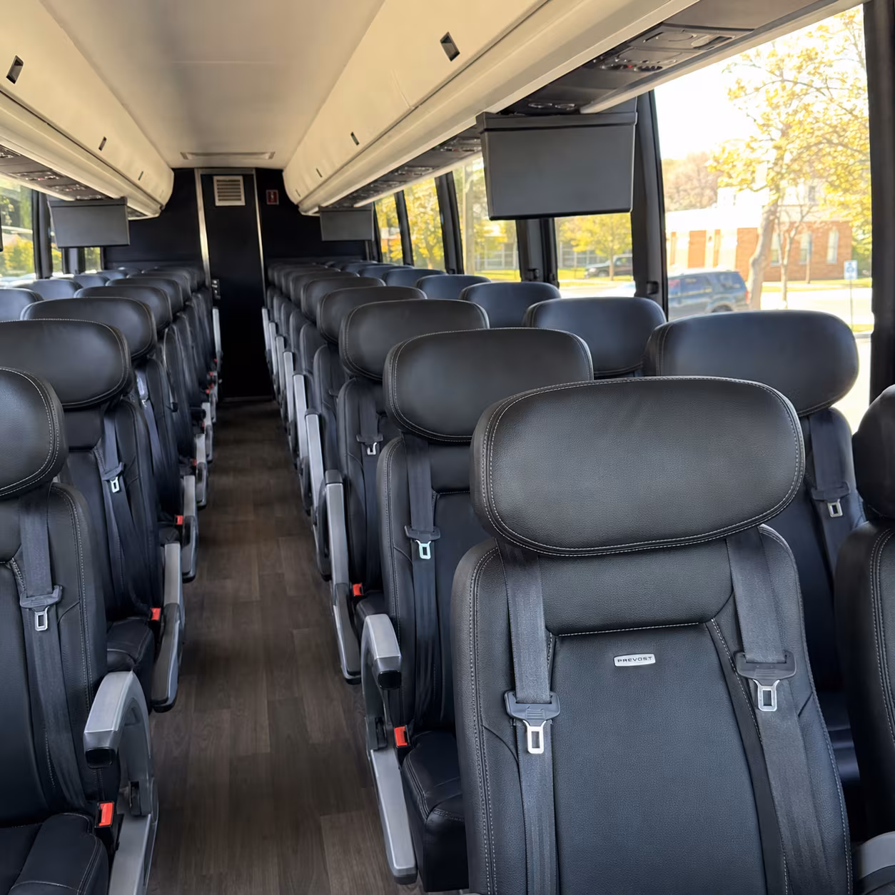 santa maria 45 passenger charter bus inside