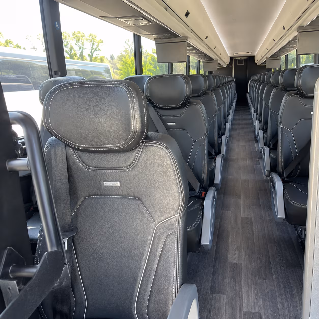 santa maria 47 passenger charter bus interior