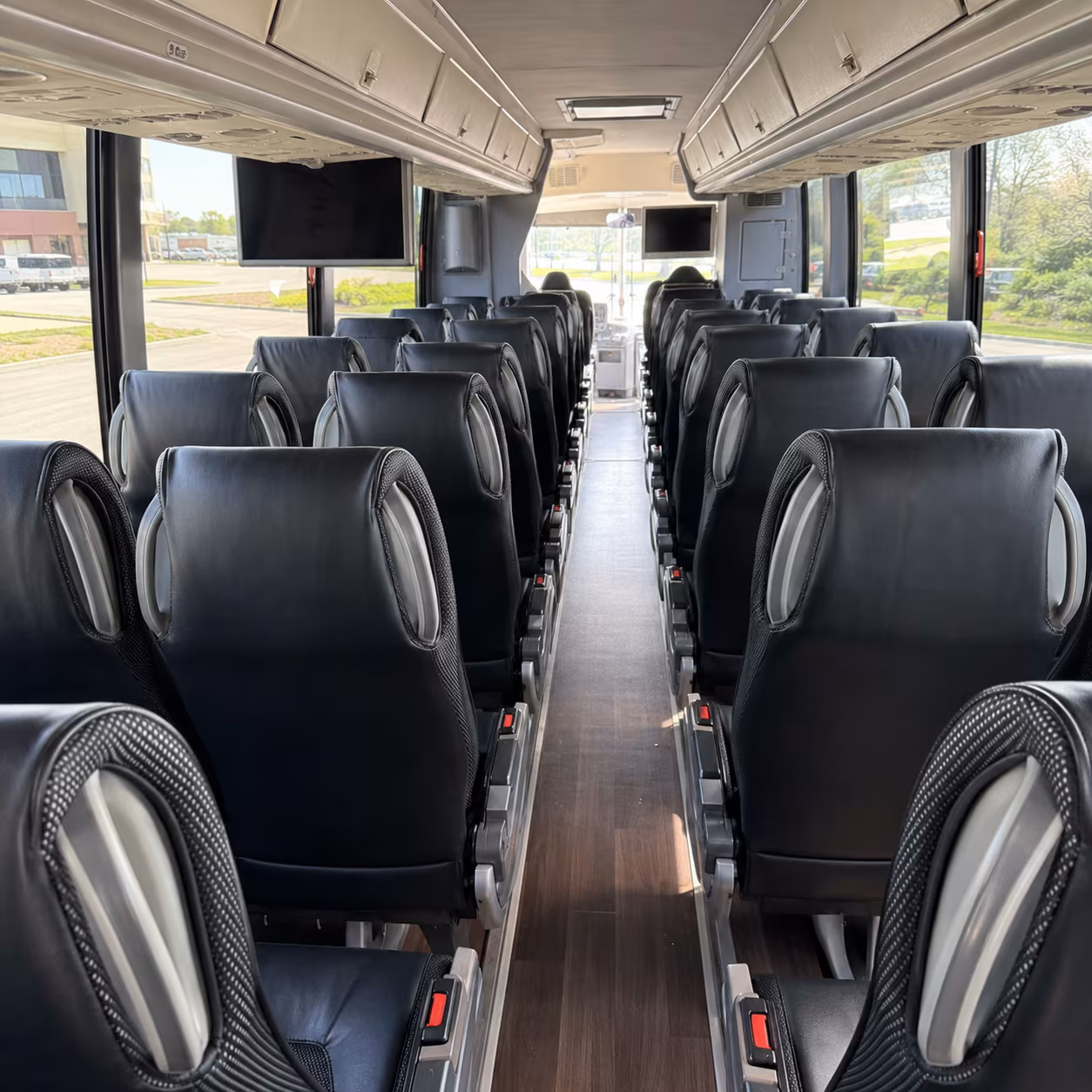 santa maria 56 passenger charter bus inside