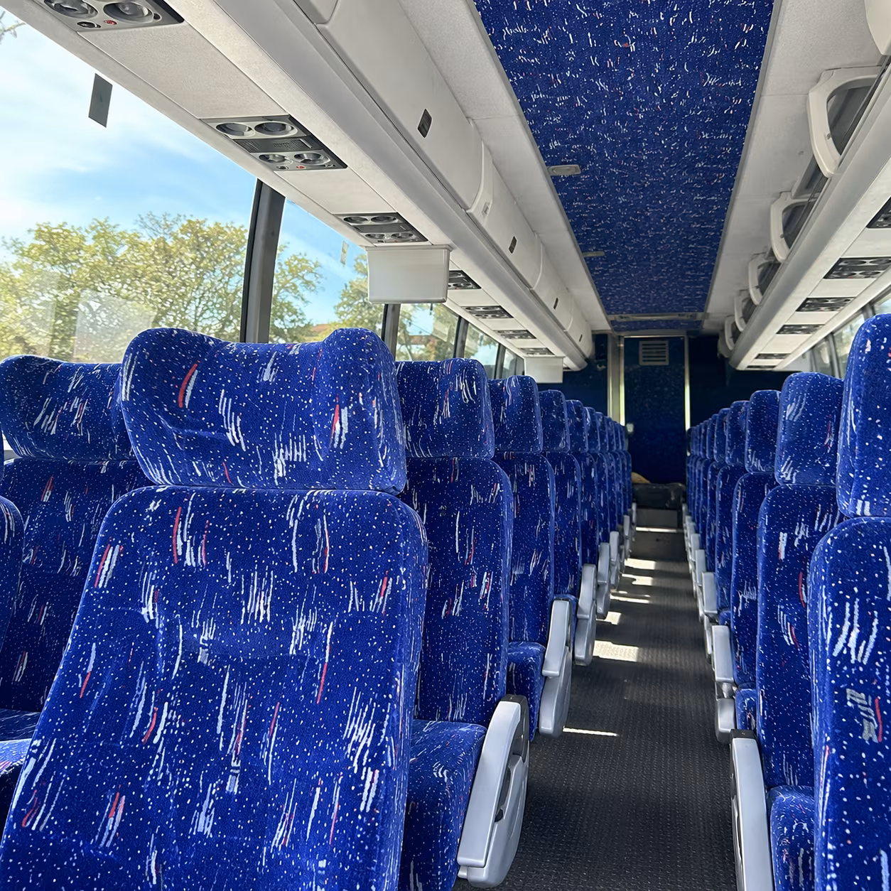 santa maria charter bus inside
