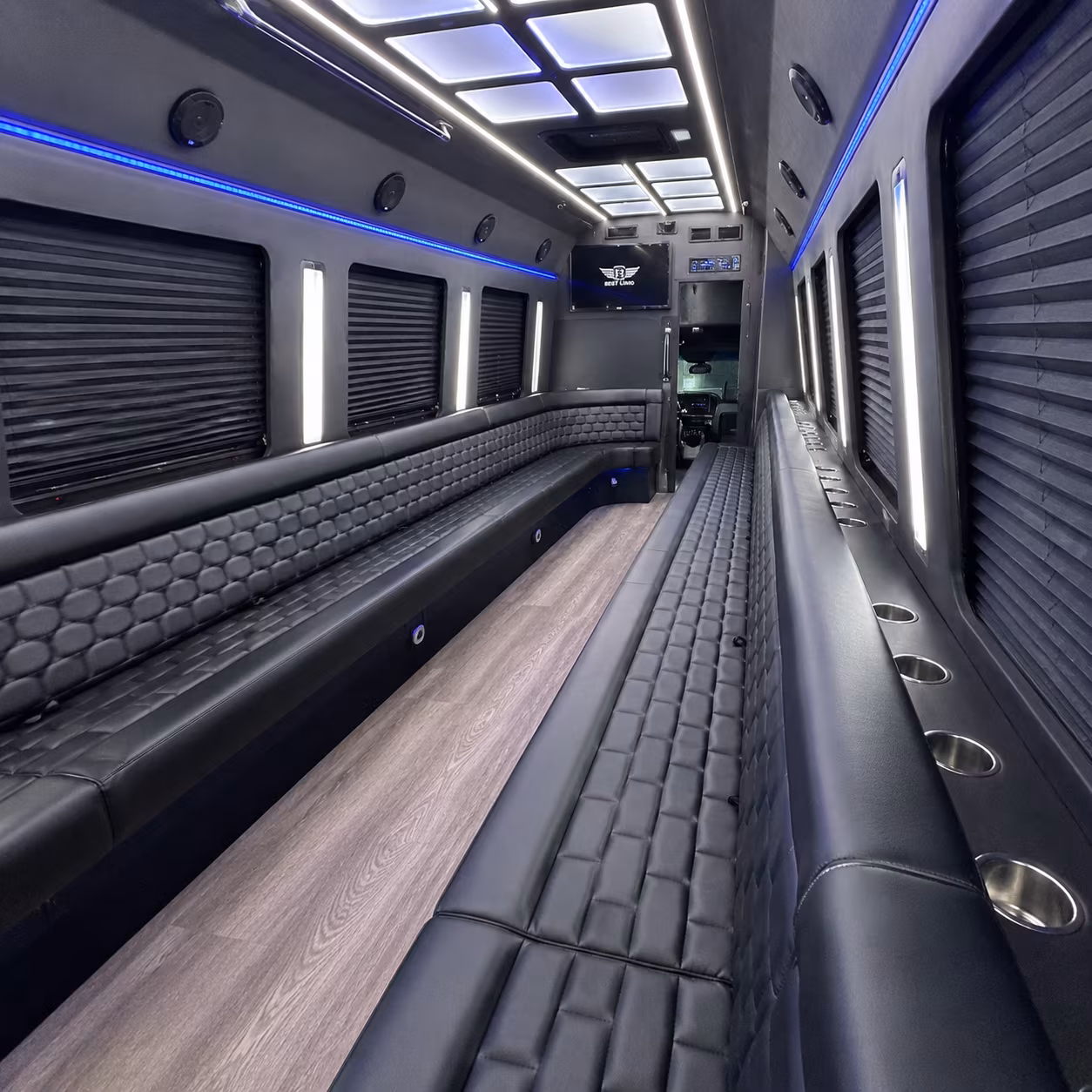 santa maria party bus inside