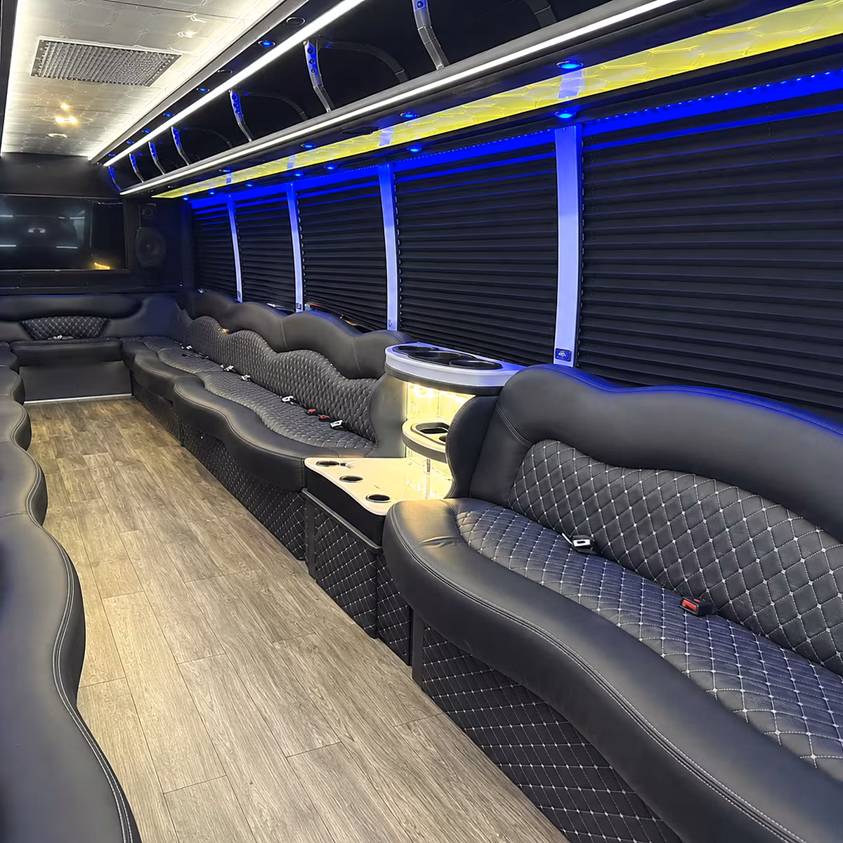 santa maria party bus interior