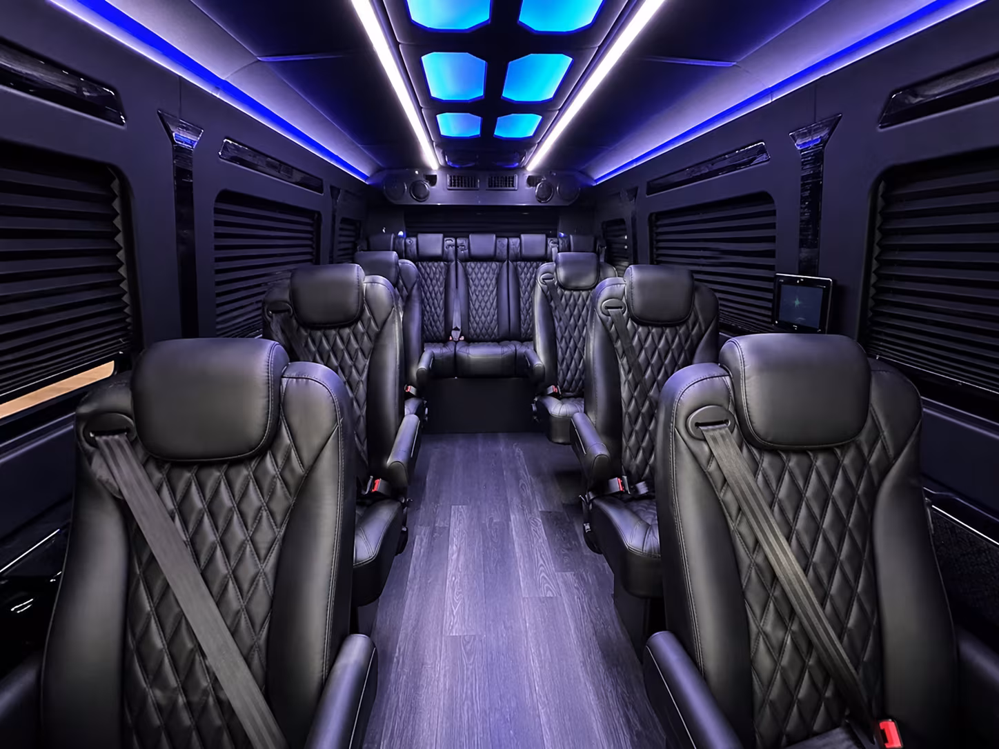 santa maria sprinter van with driver inside